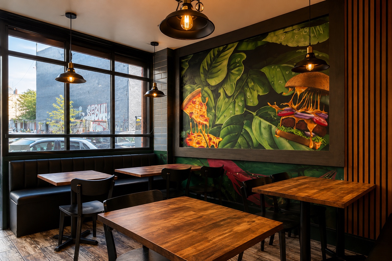 Inside Fanzy Pizza & Burger on White Church Lane